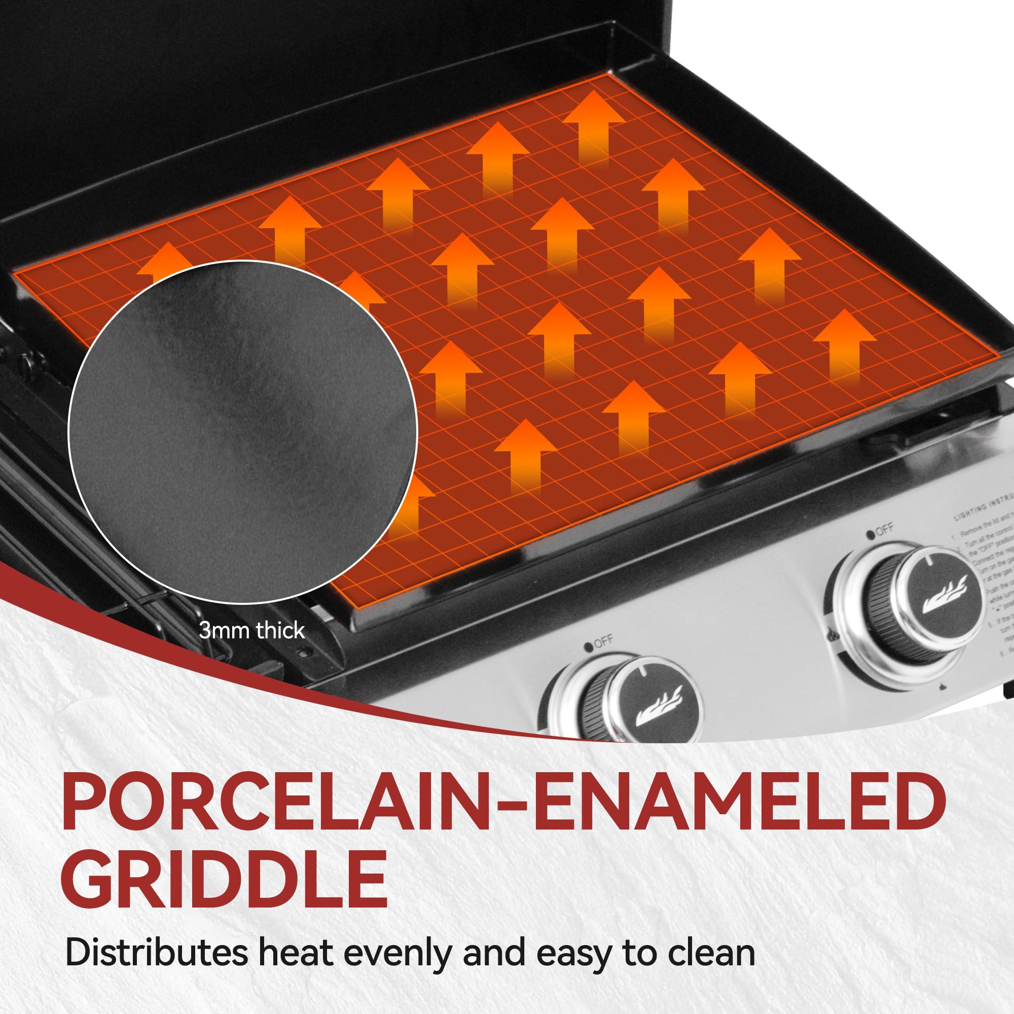 Royal Gourmet PD1305H on a picnic table showing tabletop scale and portability