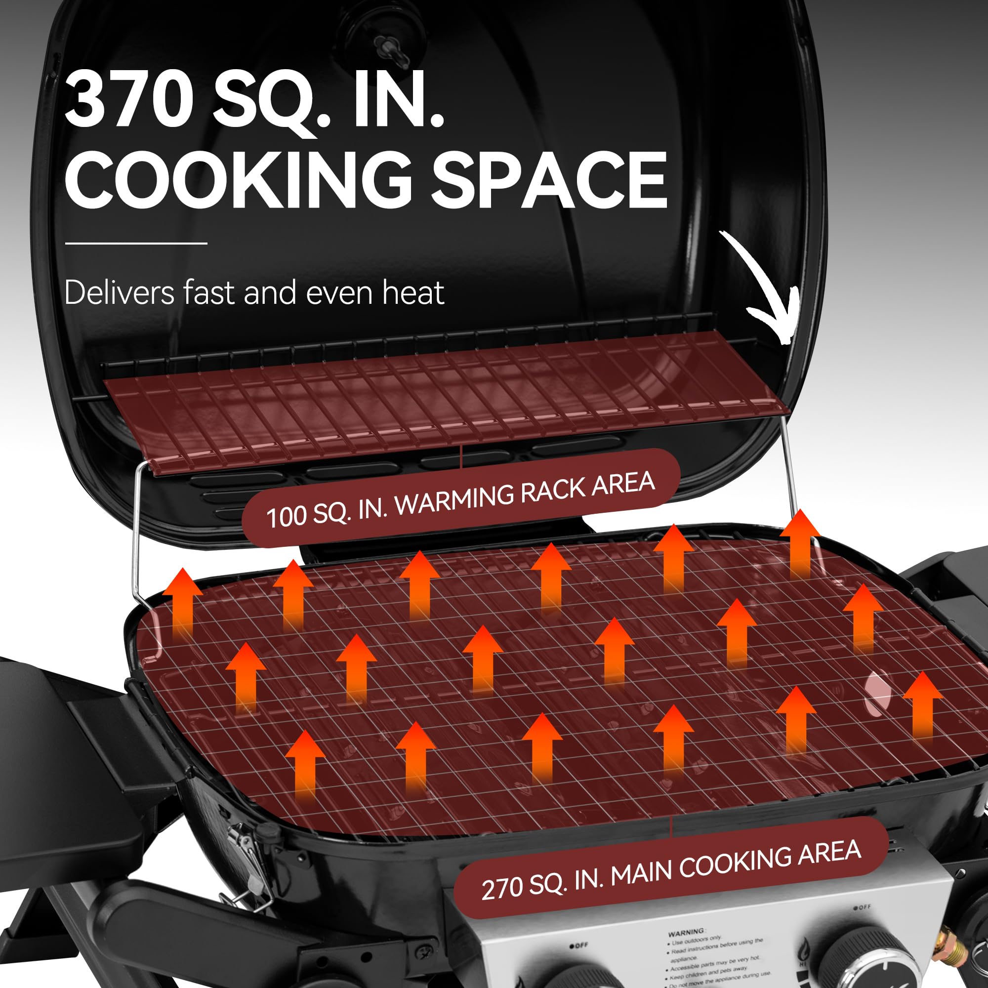 Royal Gourmet support legs stability on uneven ground for safe grilling