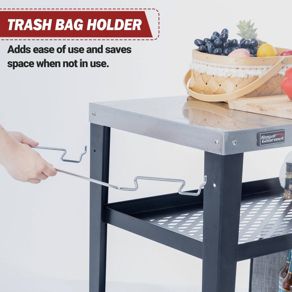 Royal Gourmet caster wheels and side handle for smooth mobility and control