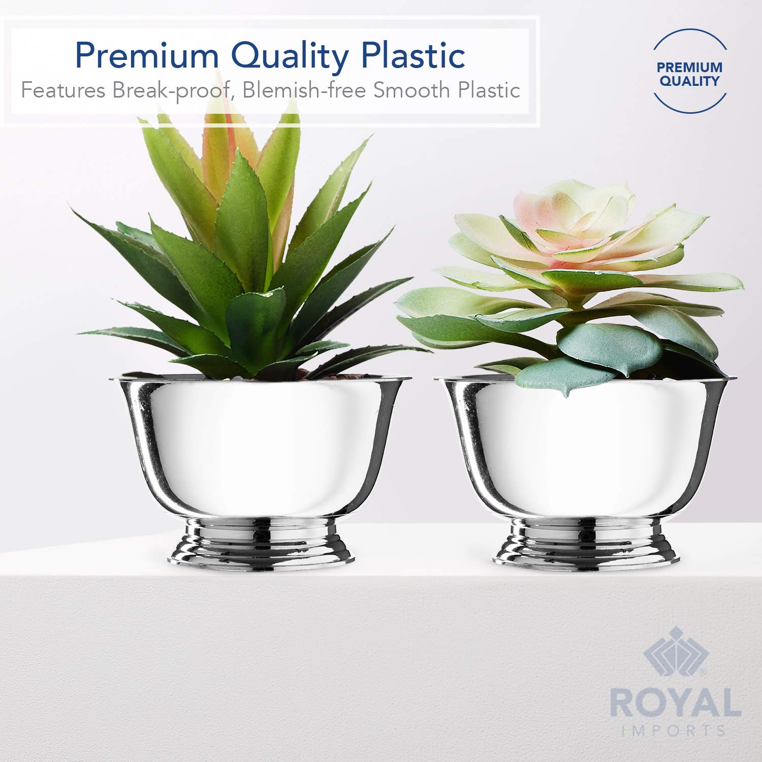 Royal Imports side profile highlighting bowl shape and balance benefit: secure tabletop use