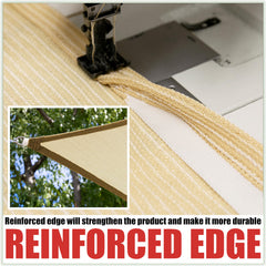 Royal Shade corner with stainless steel D-ring and reinforced stitching for secure attachment