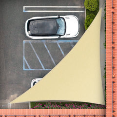 Royal Shade full-view right triangle sail showing coverage and shade benefit