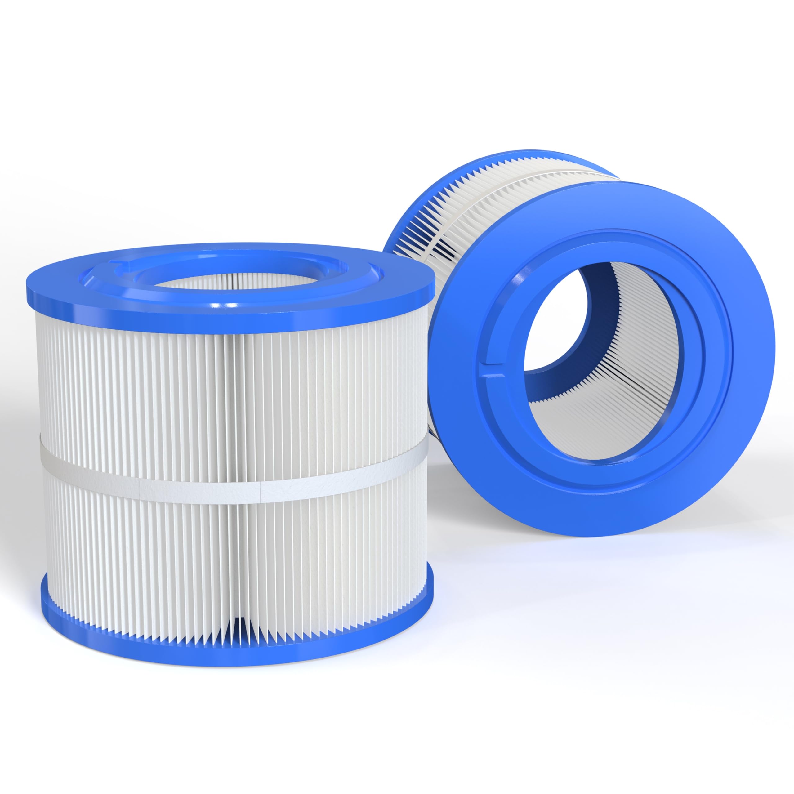 ROYOR front view of replacement spa filter showing shape and fit benefit