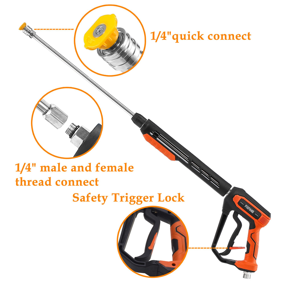 ROYPOWER FIXFANS ergonomic handle and trigger lock for comfortable, safe operation