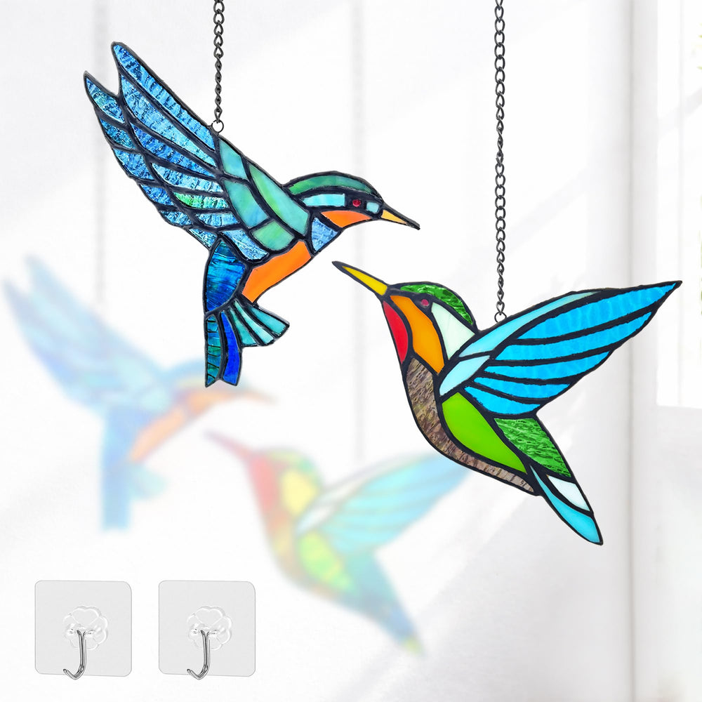 Royxen hummingbird front view showcasing vibrant colors and sunlight glow