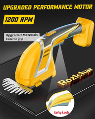 Rozlchar next to hand for scale demonstrating compact size and comfortable handling