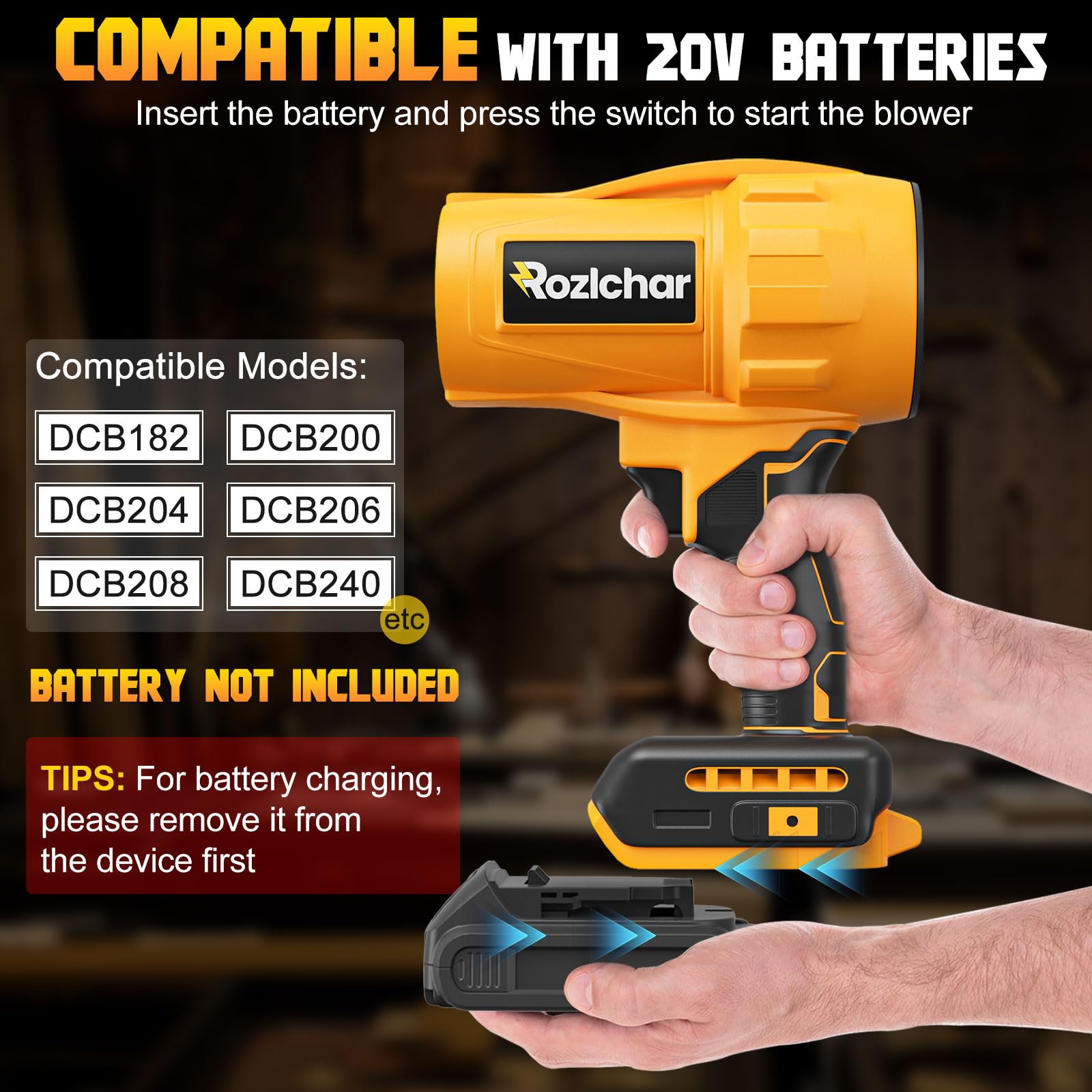 Rozlchar side profile with ergonomic handle for comfortable one-handed use