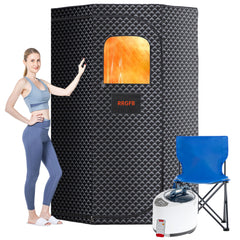 RRGFB front view with chair showing easy setup and comfort