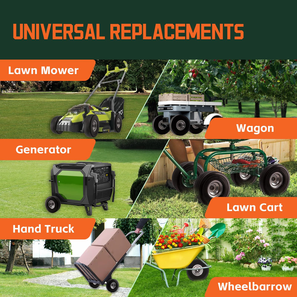 RRQ lifestyle image of garden cart in use showcasing dependable maintenance-free wheels
