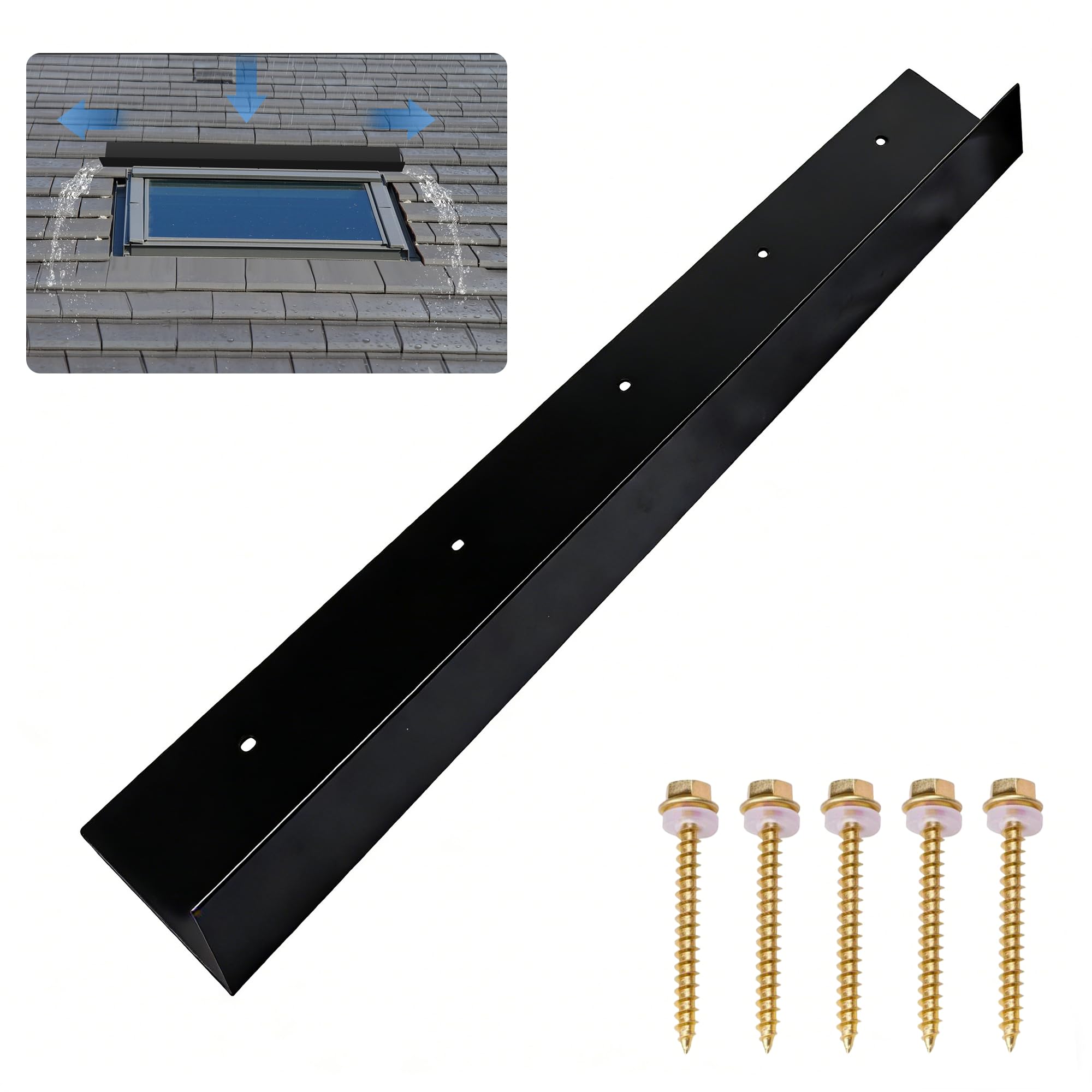Rrygzxd front view of roof diverter showing compact channel and protection benefit