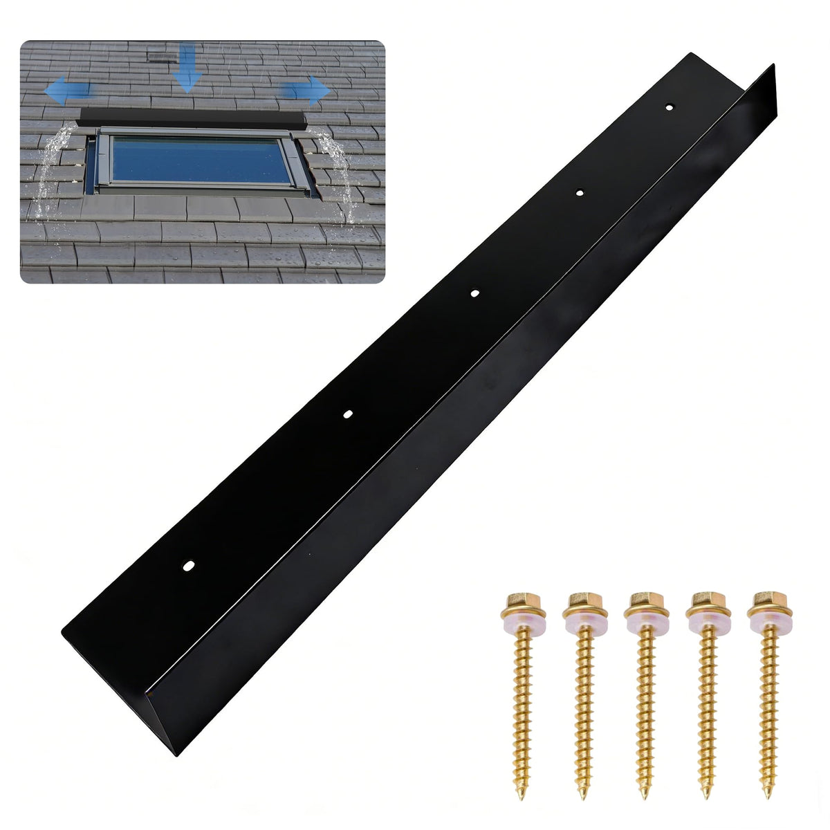 Rrygzxd front view of roof diverter showing compact channel and protection benefit