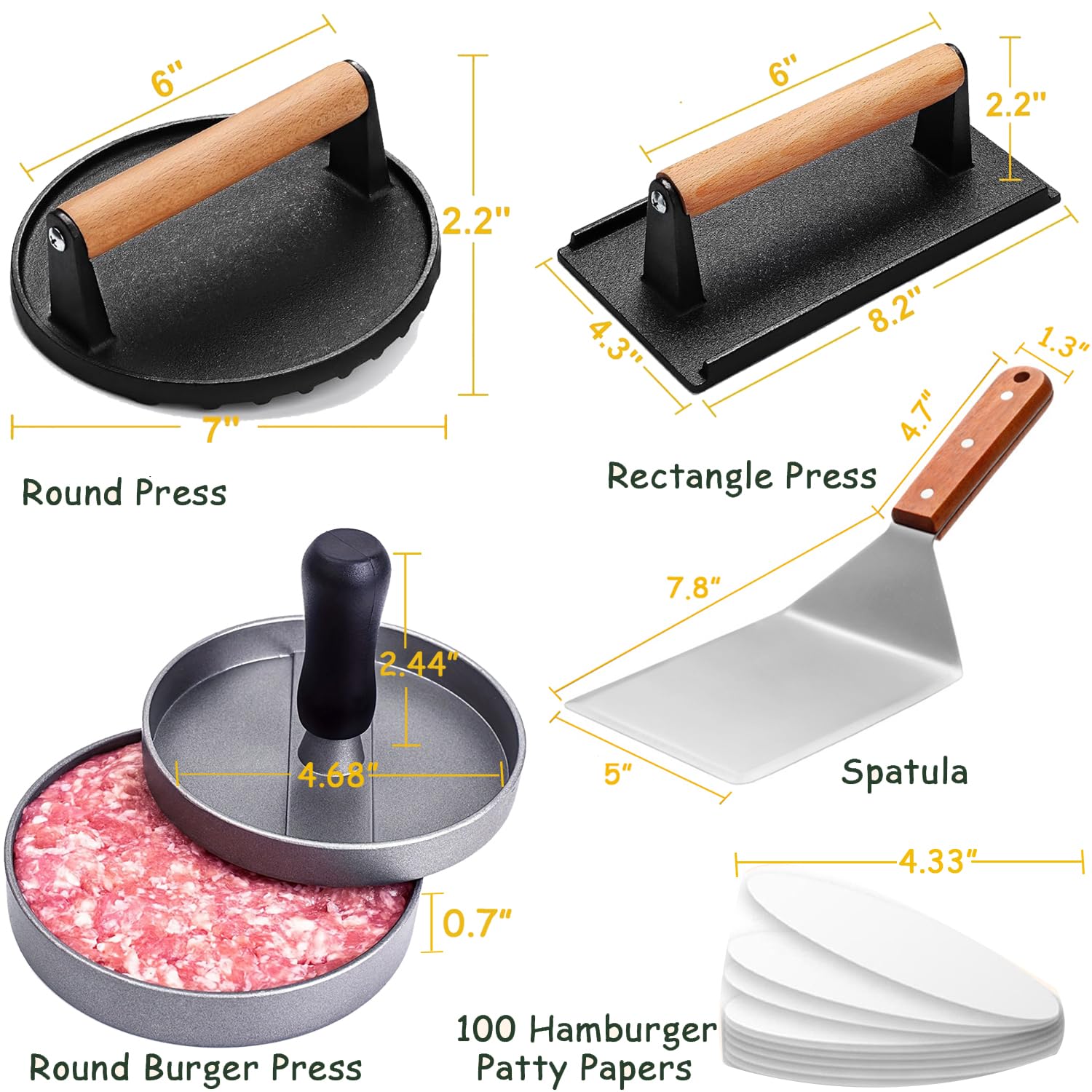 Rsipelsk round cast iron press close-up highlighting heavy-duty searing performance