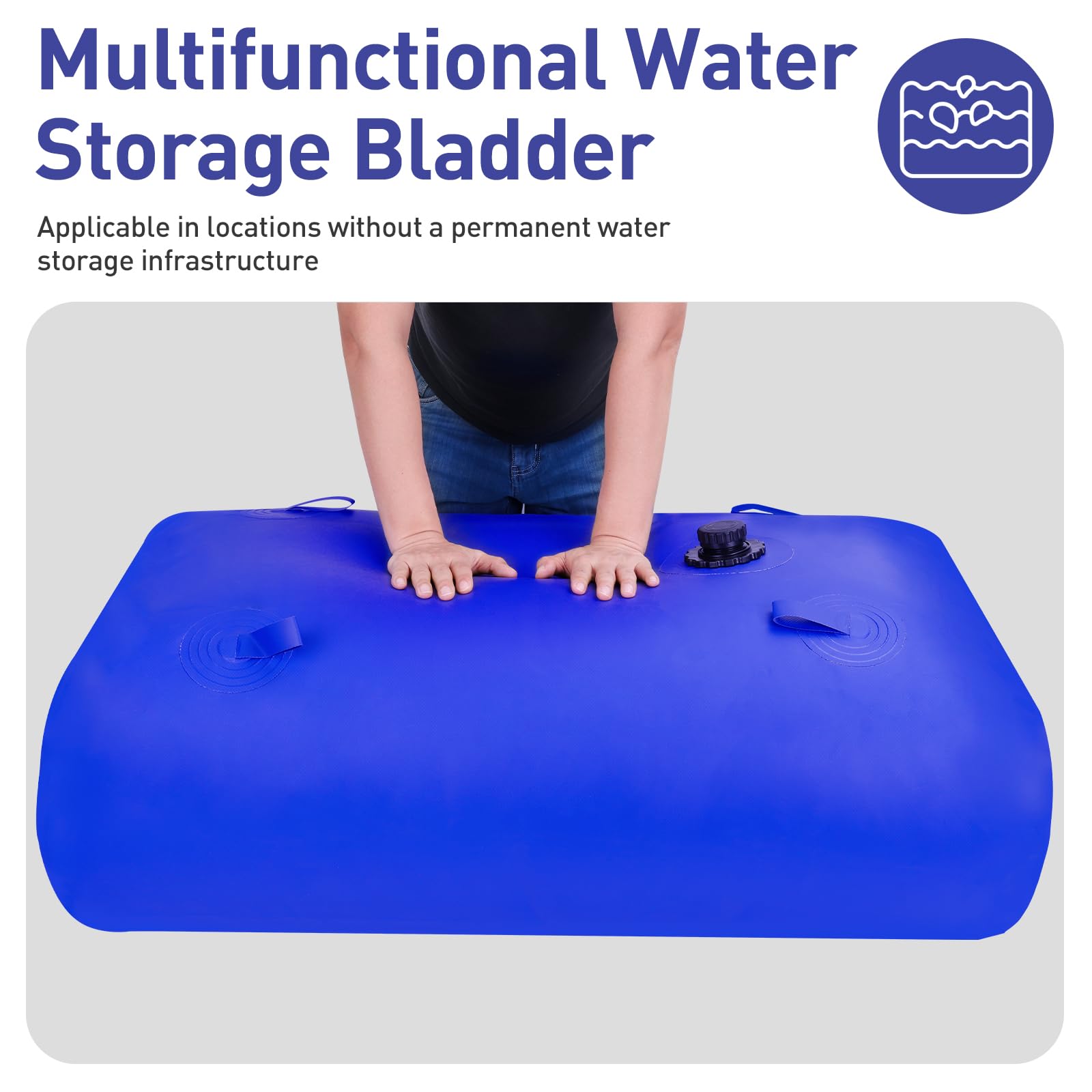RTHIEAI bladder rolled flat for storage showing space-saving convenience