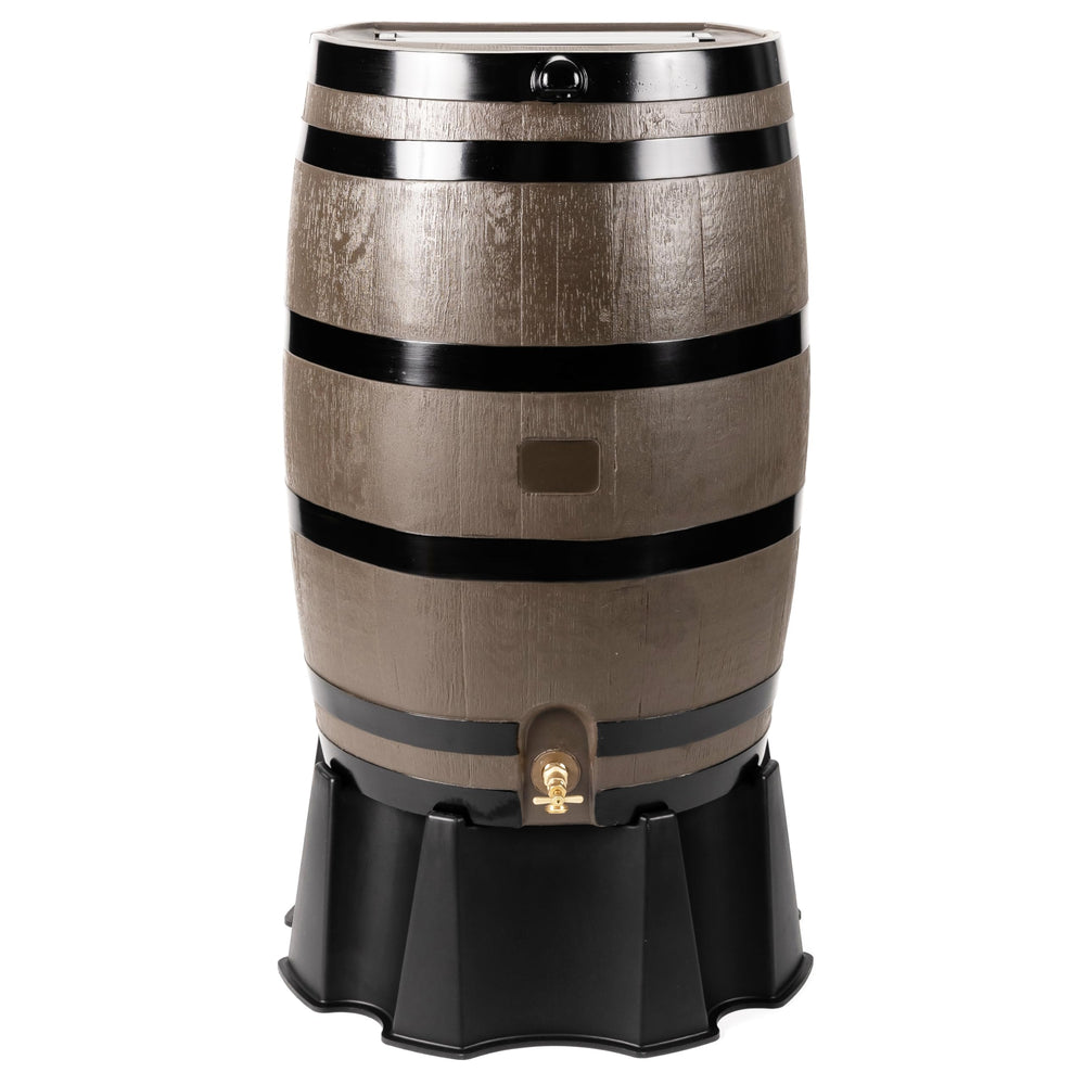 RTS Home Accents front view woodgrain barrel showing space saving benefit
