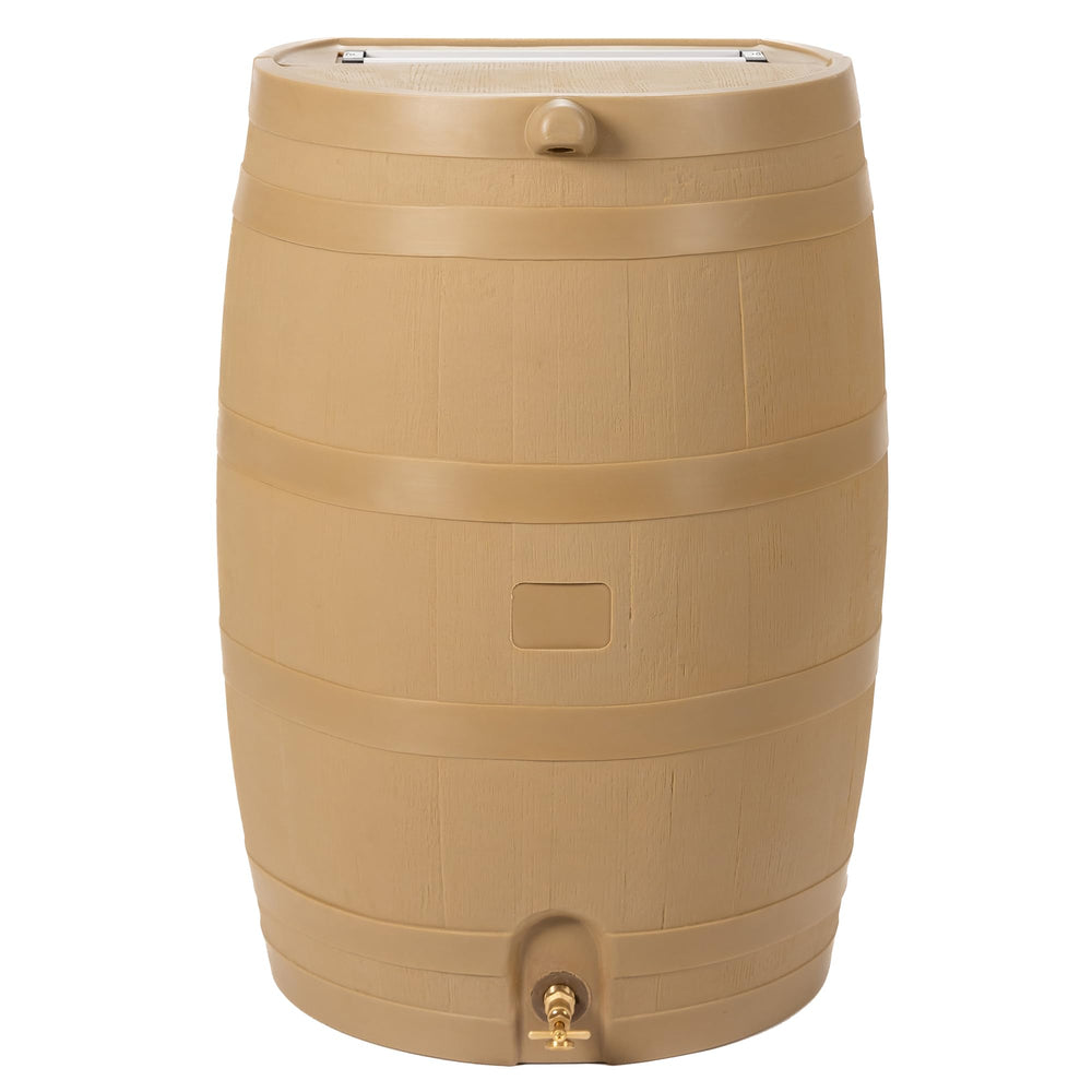 RTS Home Accents oak front view showing full barrel and neat outdoor look