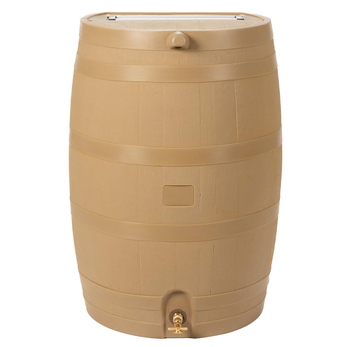 RTS Home Accents oak front view showing full barrel and neat outdoor look
