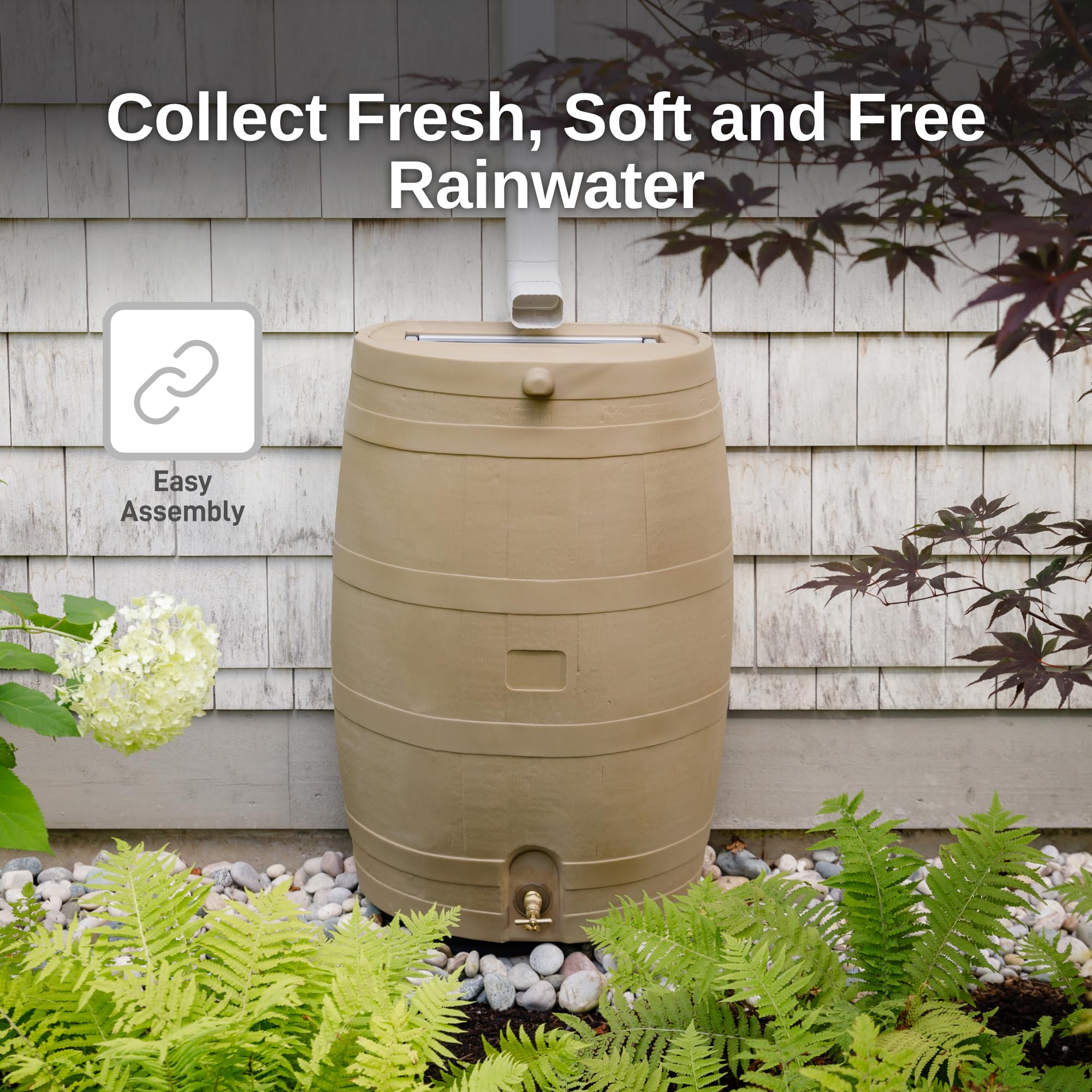 RTS Home Accents barrel on optional stand raised spigot for easier filling