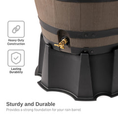 RTS Home Accents stand supporting a 55-gallon barrel for easier spigot access