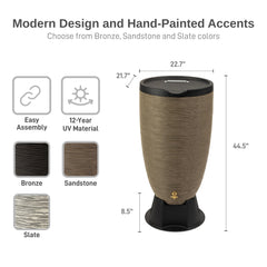RTS Home Accents close-up of brass spigot on raised stand, provides easy filling and reliable flow