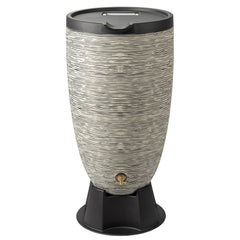 RTS Home Accents front view slate rain barrel showing style and capacity benefit
