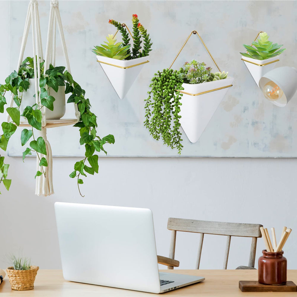 Rtteri planters hanging above bathroom vanity adding greenery without watering