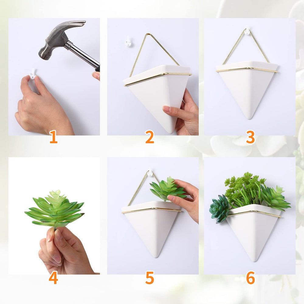 Rtteri mounted planters on living room wall demonstrating low-maintenance decor benefit