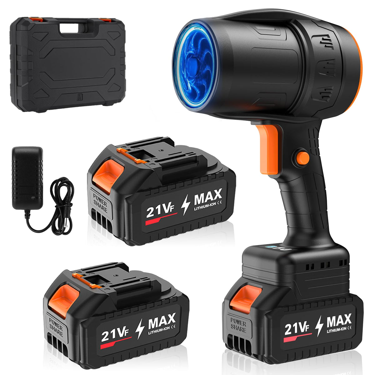 RTWDKFQ front view of mini blower showing compact design and portability benefit