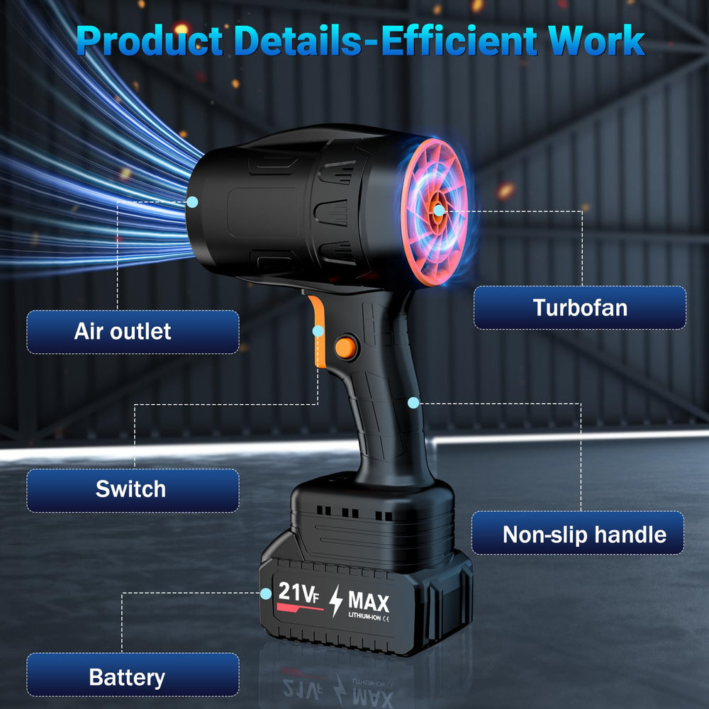 RTWDKFQ nozzle close-up illustrating concentrated airflow for precise debris removal