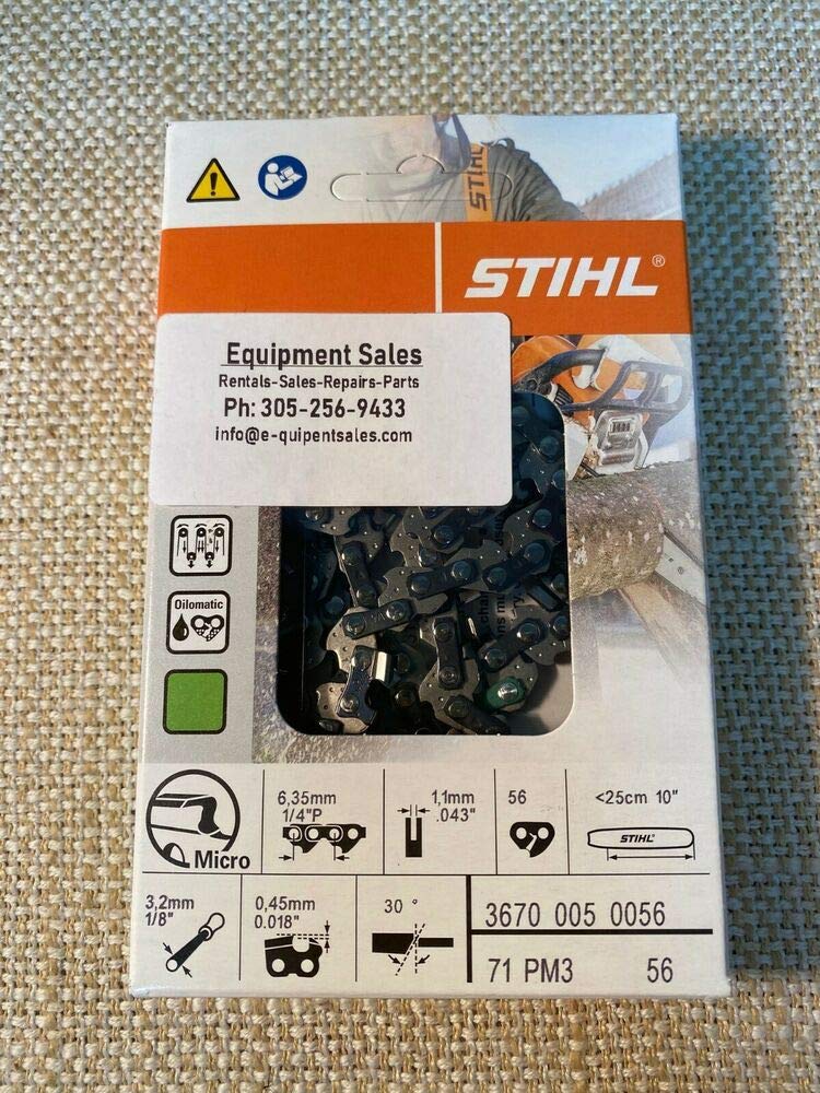 Ruaiok chain installed on a compact Stihl saw demonstrating responsive handling and control