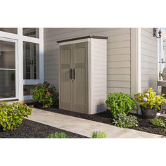 Rubbermaid door handle detail with lock capability offering added security