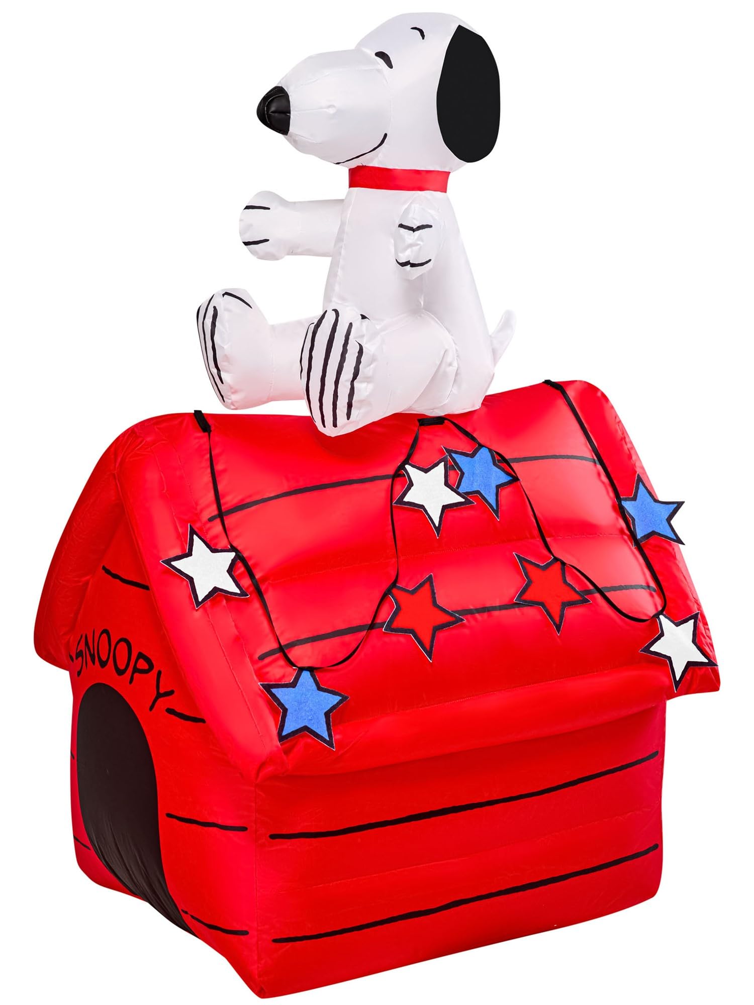 Rubies Snoopy front view showing cheerful character and doghouse illumination