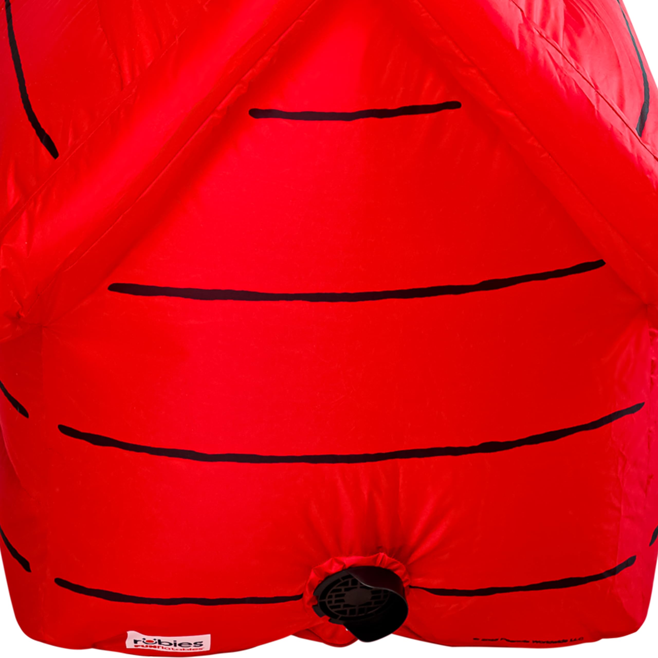 Rubies Snoopy inflation fan and plug displayed for quick setup convenience