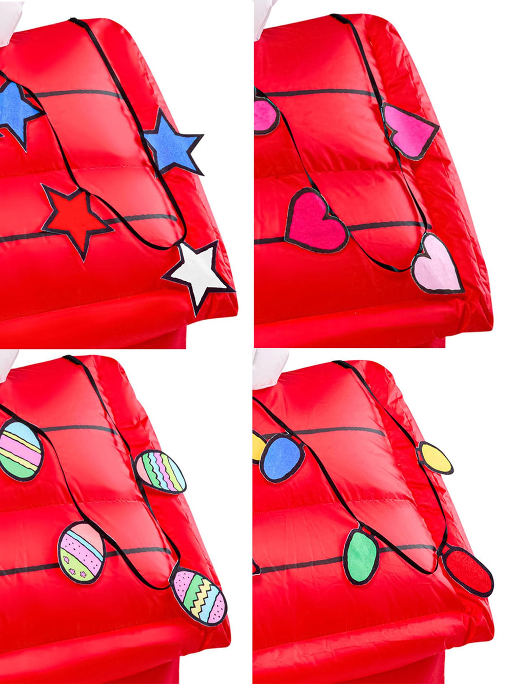 Rubies Snoopy stake and anchor detail showing secure lawn placement benefit