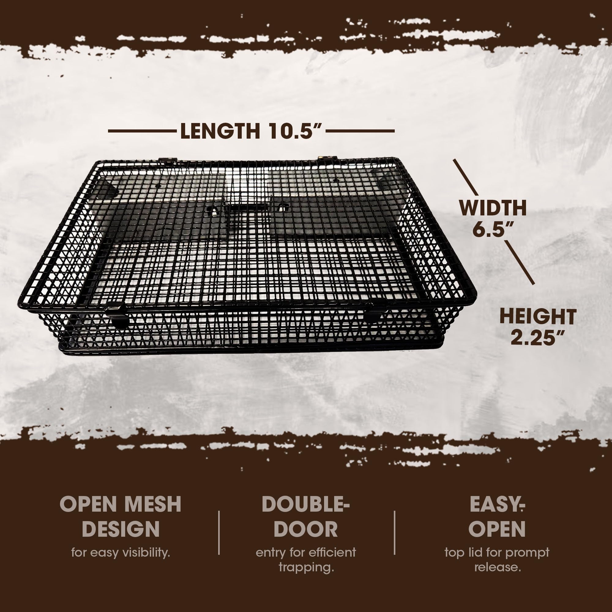 Rugged Ranch Mousinator close-up of double-door entry highlighting increased catch efficiency