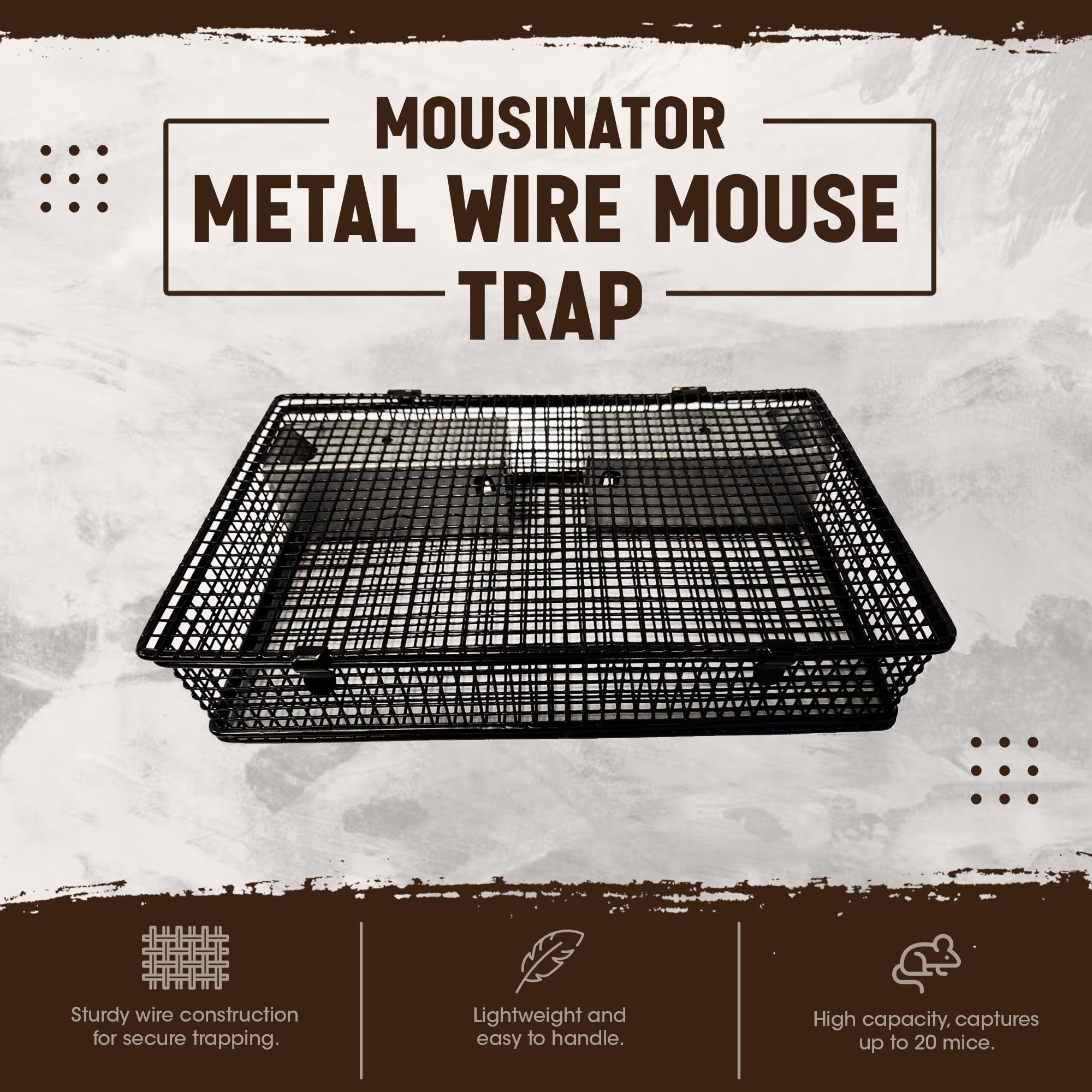 Rugged Ranch Mousinator top lid open illustrating easy-access release and secure locking for transport
