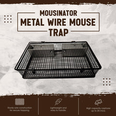 Rugged Ranch Mousinator top lid open illustrating easy-access release and secure locking for transport
