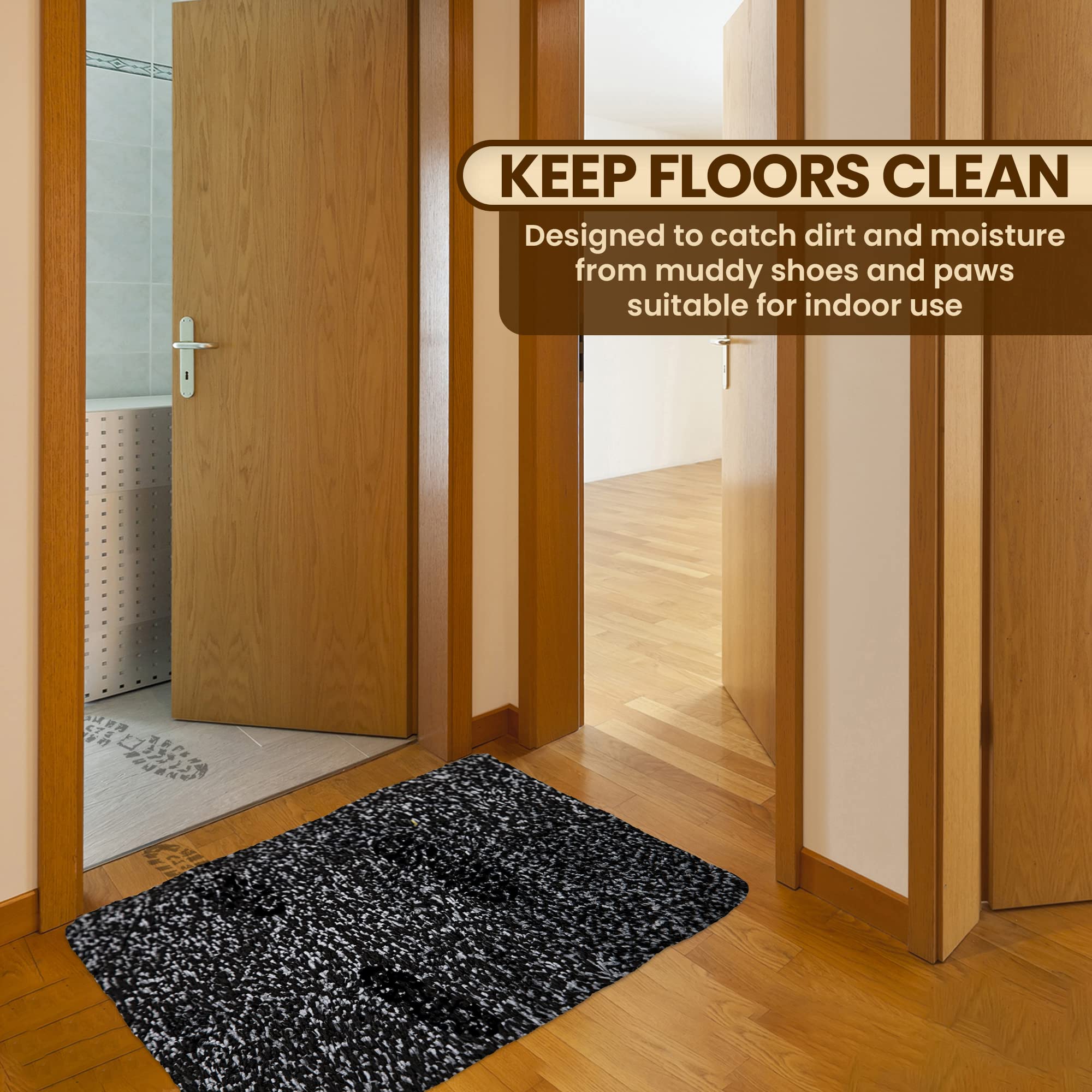 RugMast mat in use with shoes showing dirt trapping