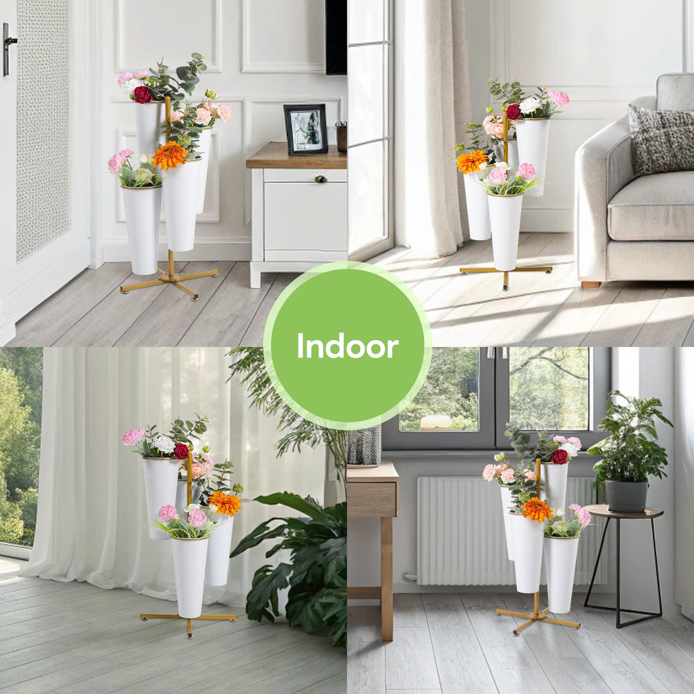 Ruifabo bucket loaded with bouquets demonstrating heavy-load capacity