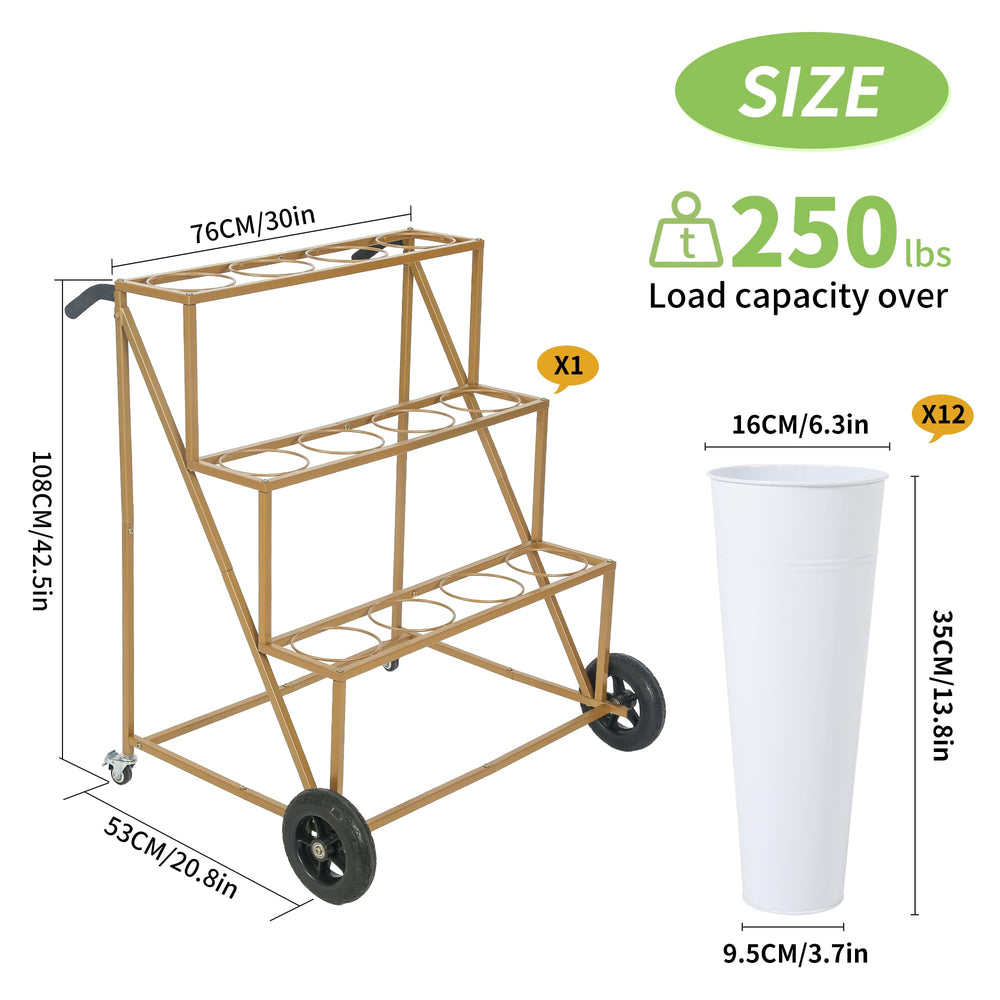 Ruifabo closeup of metal buckets highlighting rust-resistant durable finish