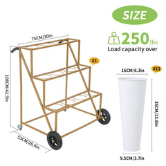 Ruifabo closeup of metal buckets highlighting rust-resistant durable finish