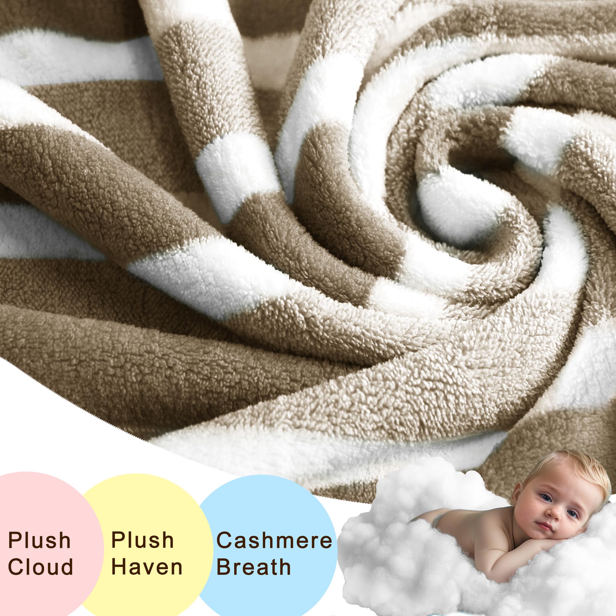 Ruikyhom close-up of micro fleece texture for soft feel and absorbency