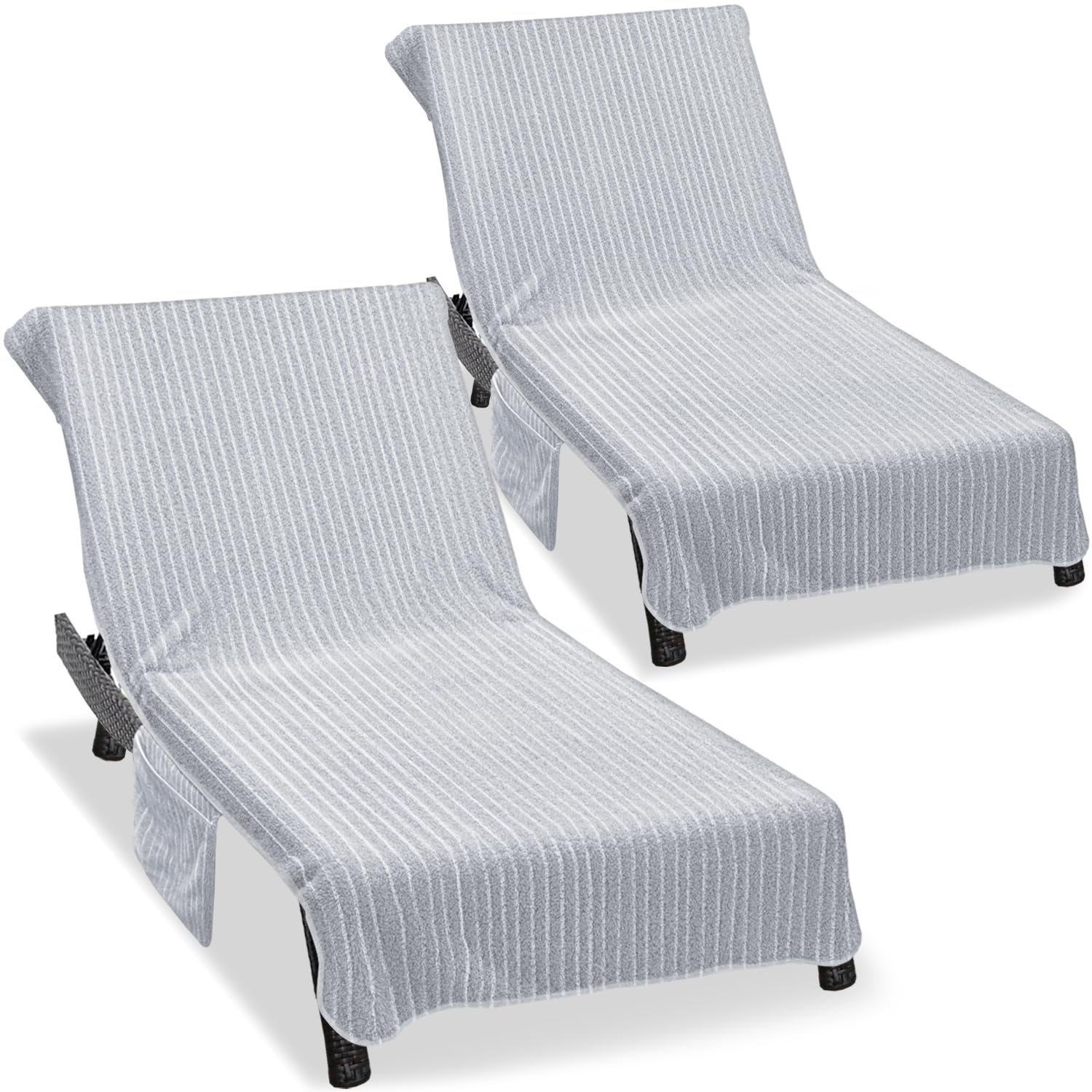 Ruikyhom front view of cover on lounger showing neat fit and comfort