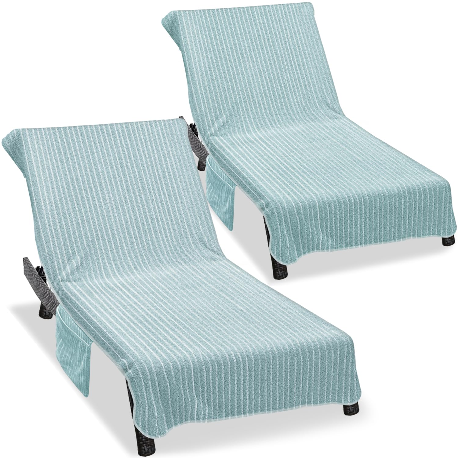 Ruikyhom front view lounge chair cover showing full fit and color benefits comfort