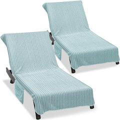 Ruikyhom front view lounge chair cover showing full fit and color benefits comfort