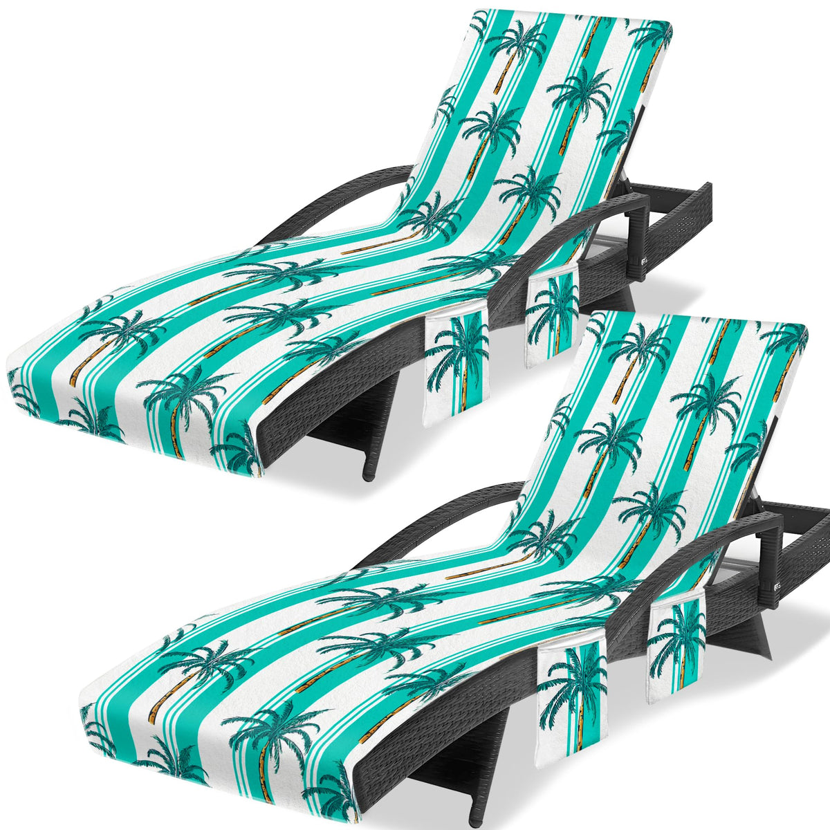 Ruikyhom front view of striped palm turquoise white cover shows stylish protection