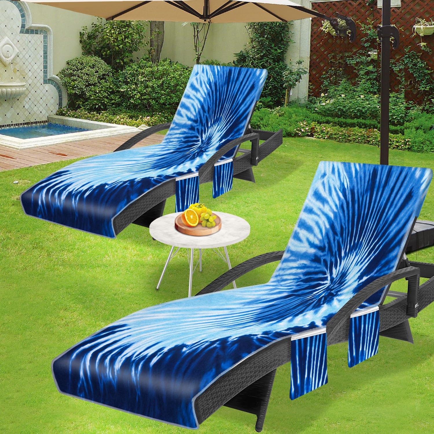 Ruikyhom two lounge covers on beach making chairs easy to find