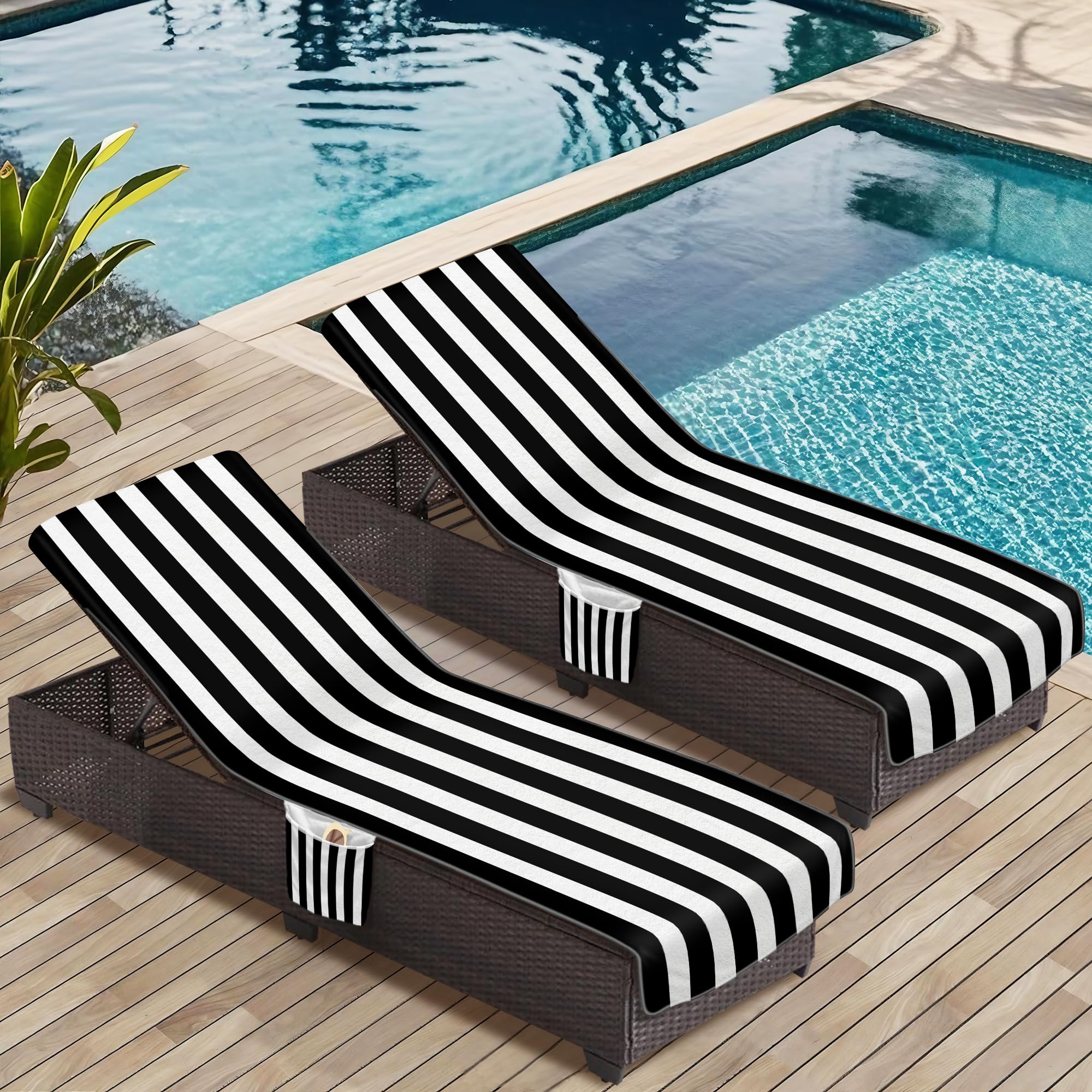 Ruikyhom poolside lifestyle shot featuring the covers in use for stylish relaxation