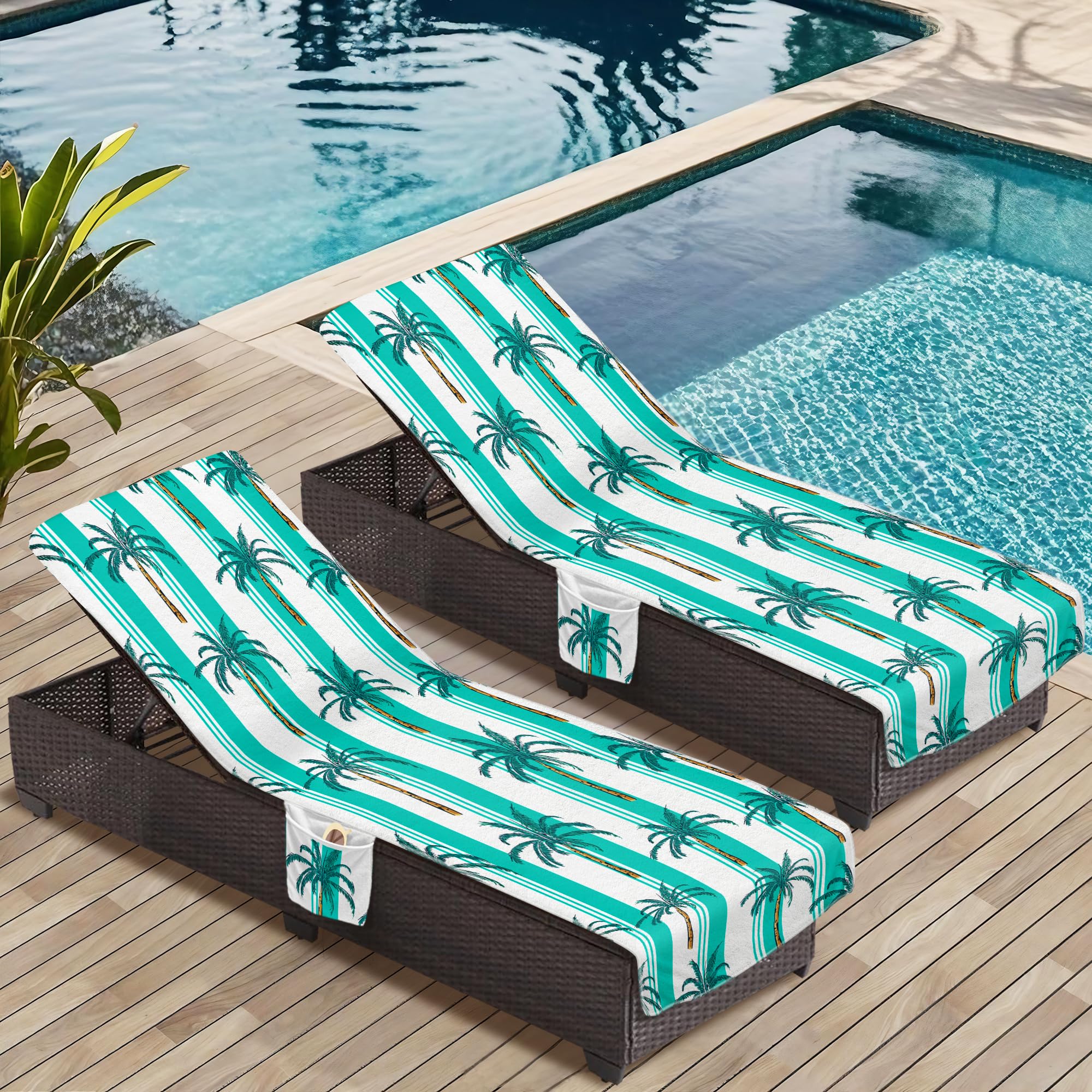 Ruikyhom cover on chaise for size comparison shows full-length coverage