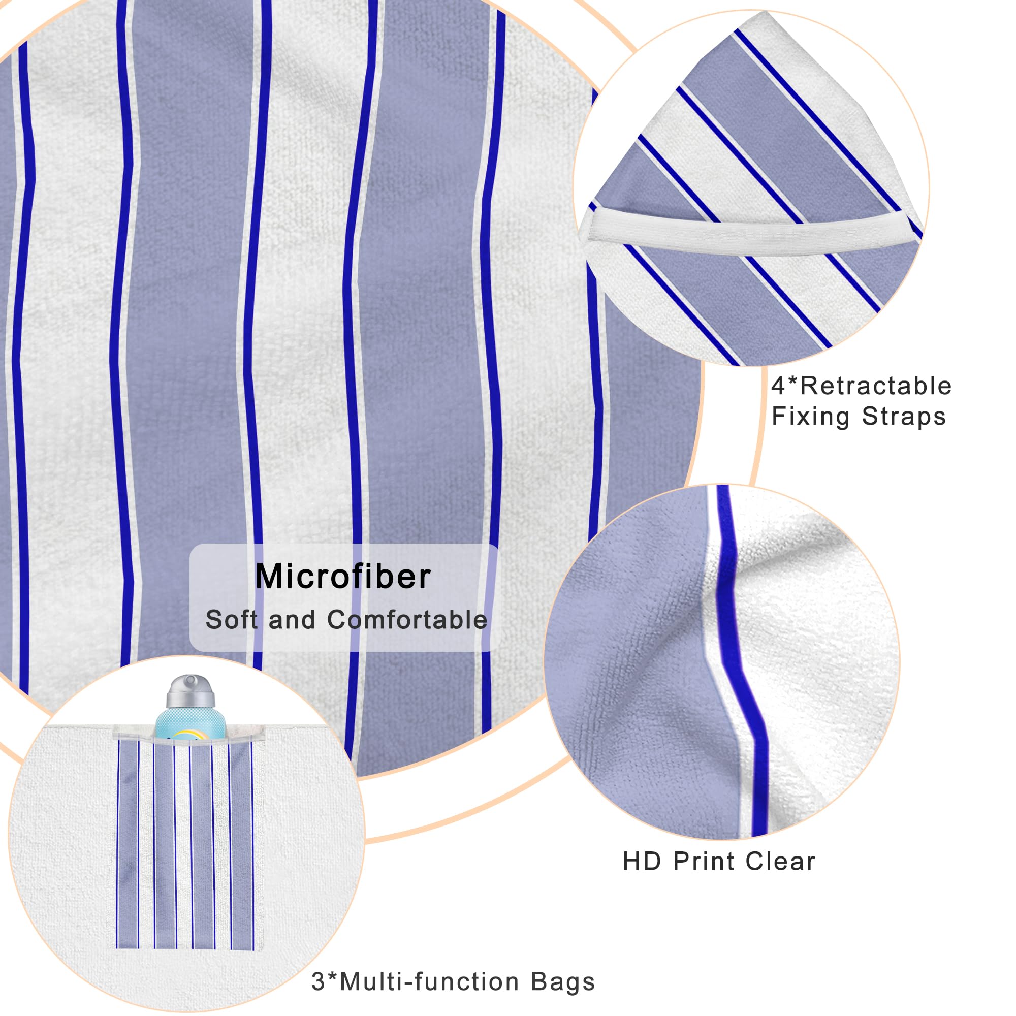 Ruikyhom striped pattern purple gray blue offering high visibility