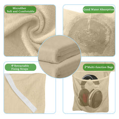 Ruikyhom deep top pocket anchoring cover securely to chair headrest